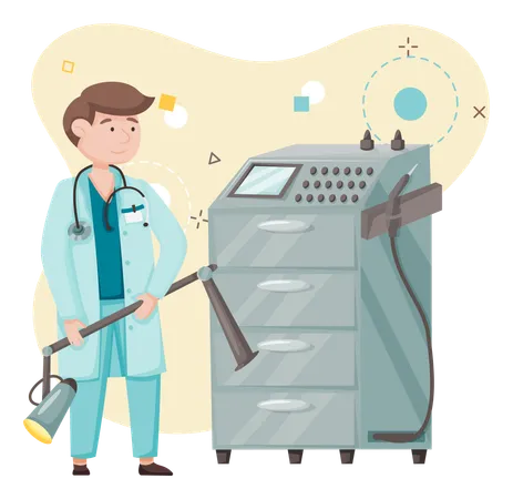 Scientist using laboratory tools  Illustration