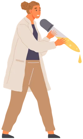 Scientist With Droplet  Illustration