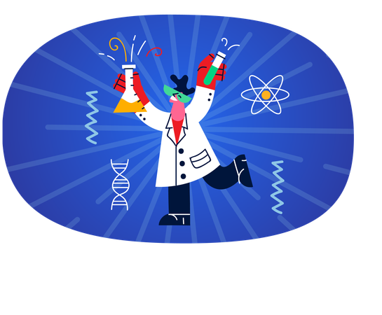 Scientist working on lab testing  Illustration
