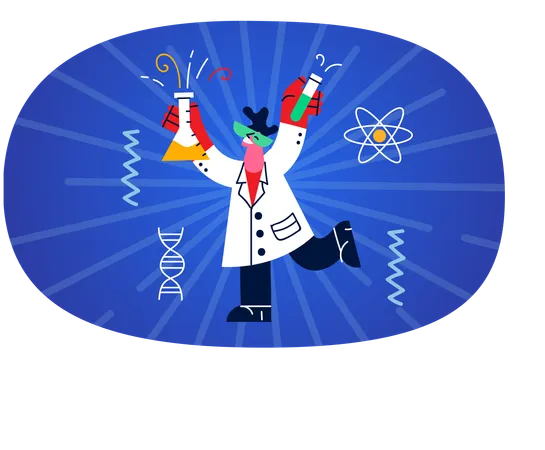 Scientist working on lab testing  Illustration