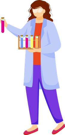 Scientists in lab coats  일러스트레이션