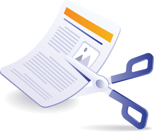 Scissors and paper data information  Illustration