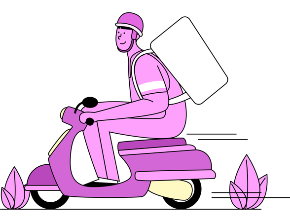 Scooter Delivery Service  Illustration