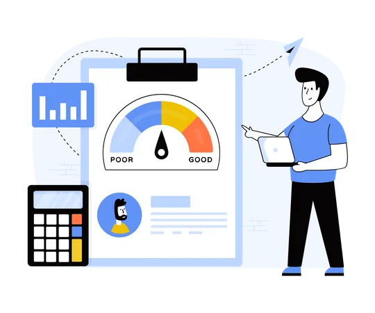 Cote de crédit financier  Illustration