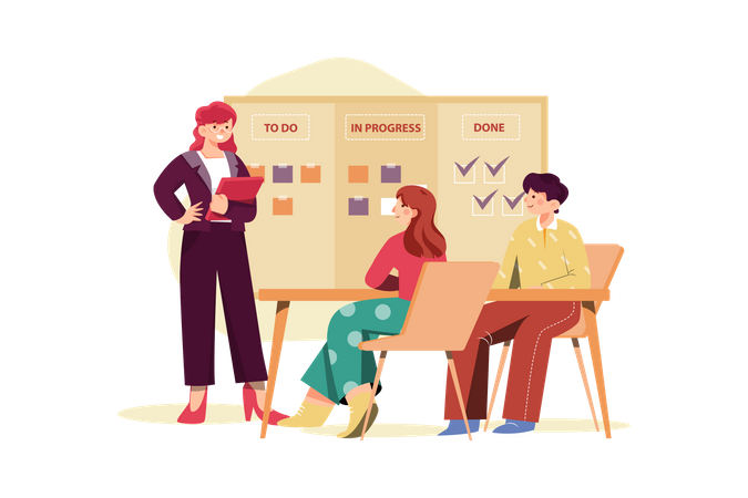 Scrum Meeting  Illustration