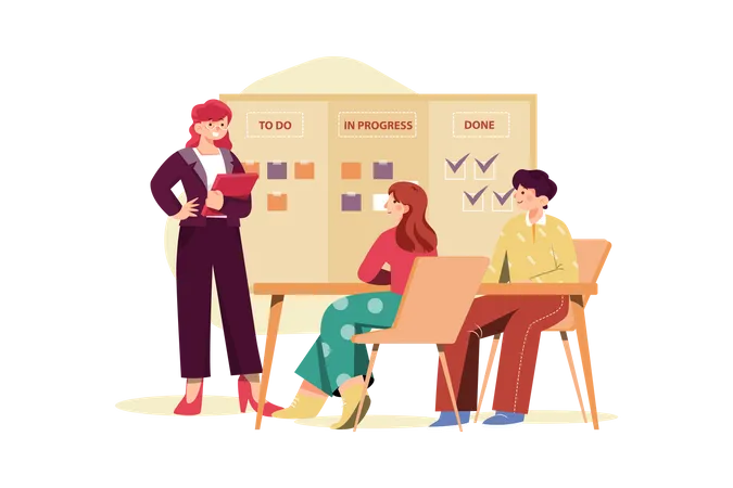 Scrum Meeting  Illustration