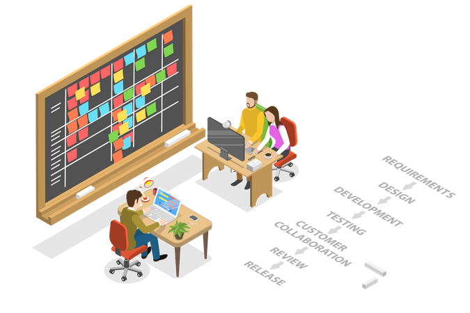 Scrum Table  Illustration