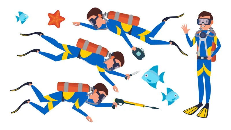 Scuba Diver Illustration