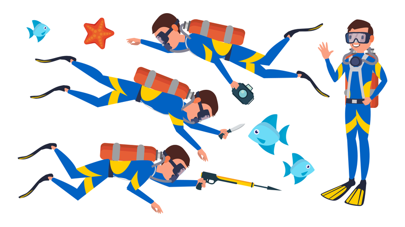 Scuba Diver  Illustration