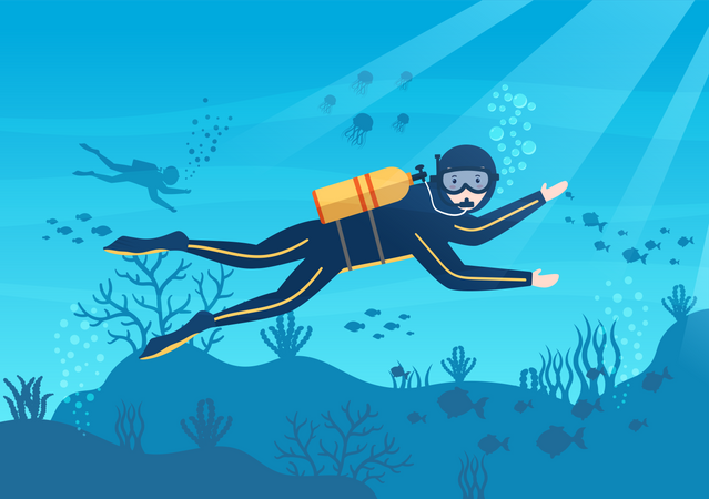 Scuba Diving  Illustration