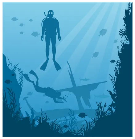 Scuba Diving  Illustration