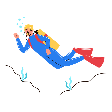 Scuba Diving  Illustration