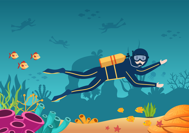 Scuba Diving  Illustration