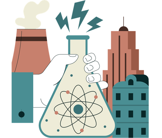 Se realizan experimentos con combustibles fósiles  Ilustración