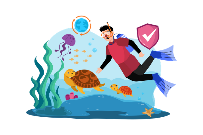 Sea Creature Preservation  Illustration