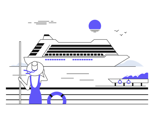 Sea Cruise travel  Illustration