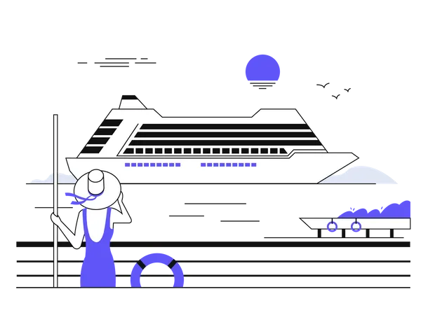 Sea Cruise travel  Illustration