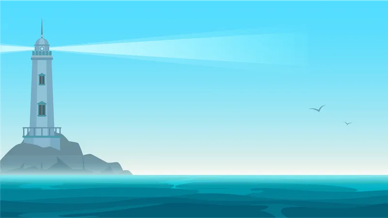 Sea Lighthouse  Illustration