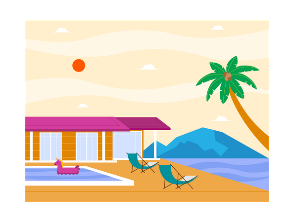 Sea resort  イラスト