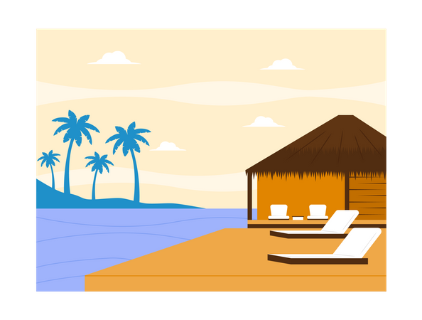 Sea resort  イラスト