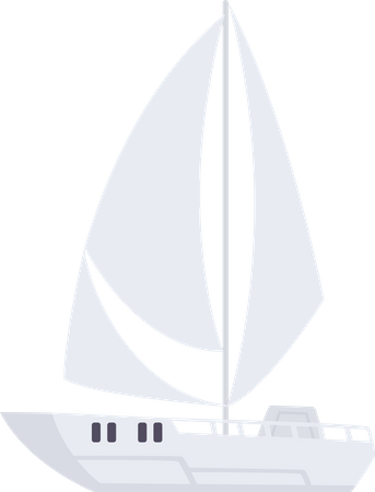 Sea Yacht  Illustration