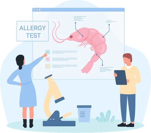Seafood allergy  Illustration