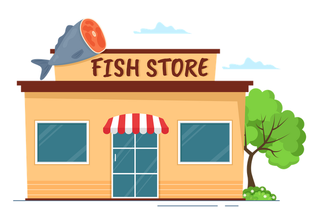 Seafood Shop  Illustration