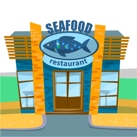 Seafood shop  Illustration