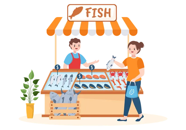 Seafood Store  Illustration