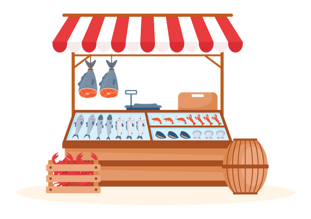 Seafood Store  Illustration