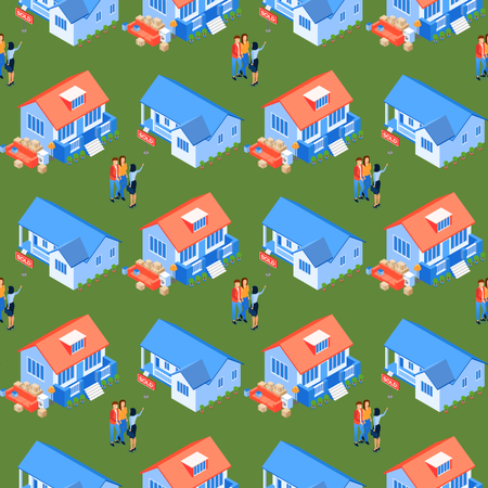 Seamless Pattern for Property Selection Illustration