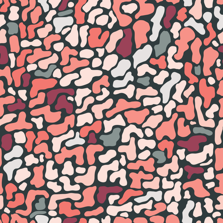 Seamless pattern with organic rounded and stripe shapes  Illustration