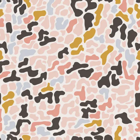 Seamless pattern with organic rounded and stripe shapes Illustration