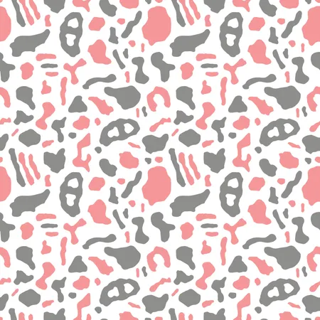 Seamless Pattern With Organic Rounded And Stripe Shapes Vector Illustration Illustration