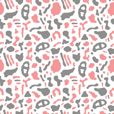 Seamless pattern with organic rounded and stripe shapes  Illustration