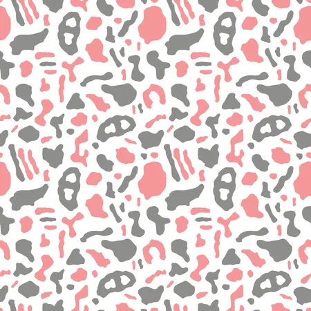 Seamless pattern with organic rounded and stripe shapes  Illustration