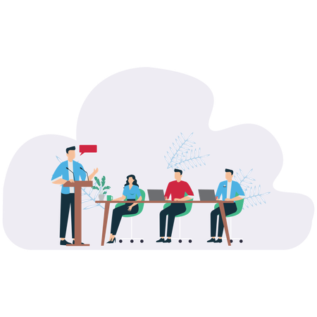 Séance de mentorat d'entreprise organisée pour les employés  Illustration