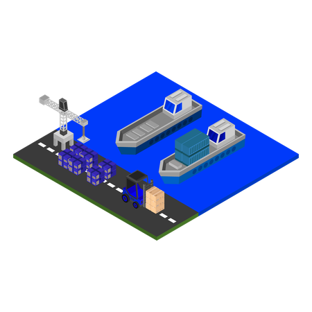 Seaport  Illustration