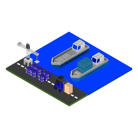 Seaport  Illustration