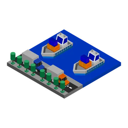 Seaport  Illustration