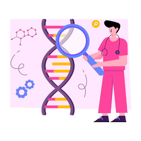 Search Dna  Illustration