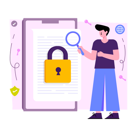 Search Document Security Illustration