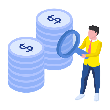 Search Dollar  Illustration