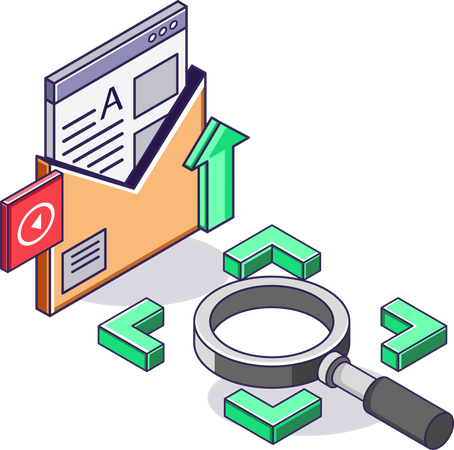 Search email data  Illustration