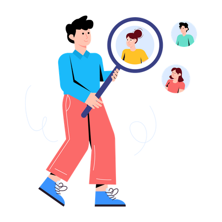 Search Employee  Illustration