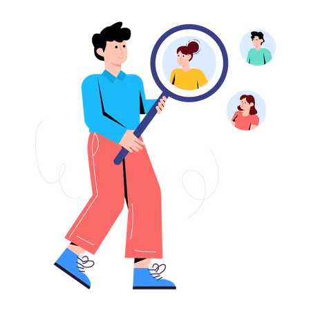 Search Employee  Illustration