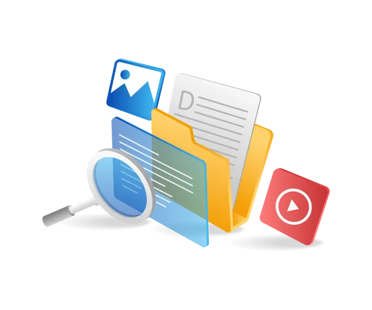 Search file in folder  Illustration