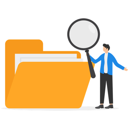 Search Files Data  Illustration