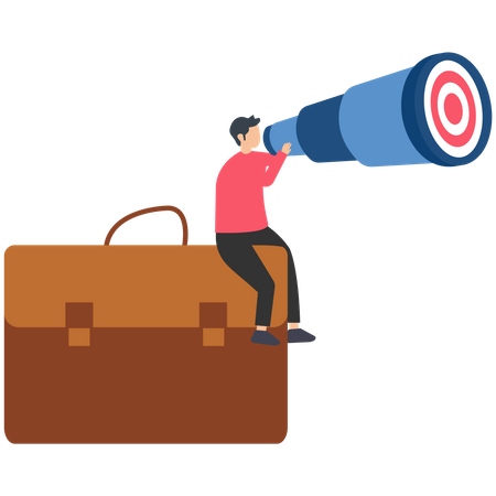 Search for a business target  Illustration