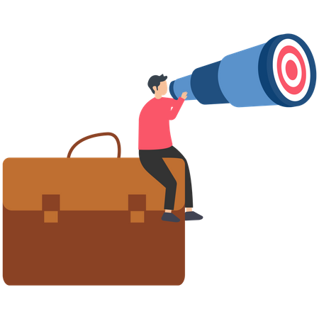 Search for a business target  Illustration